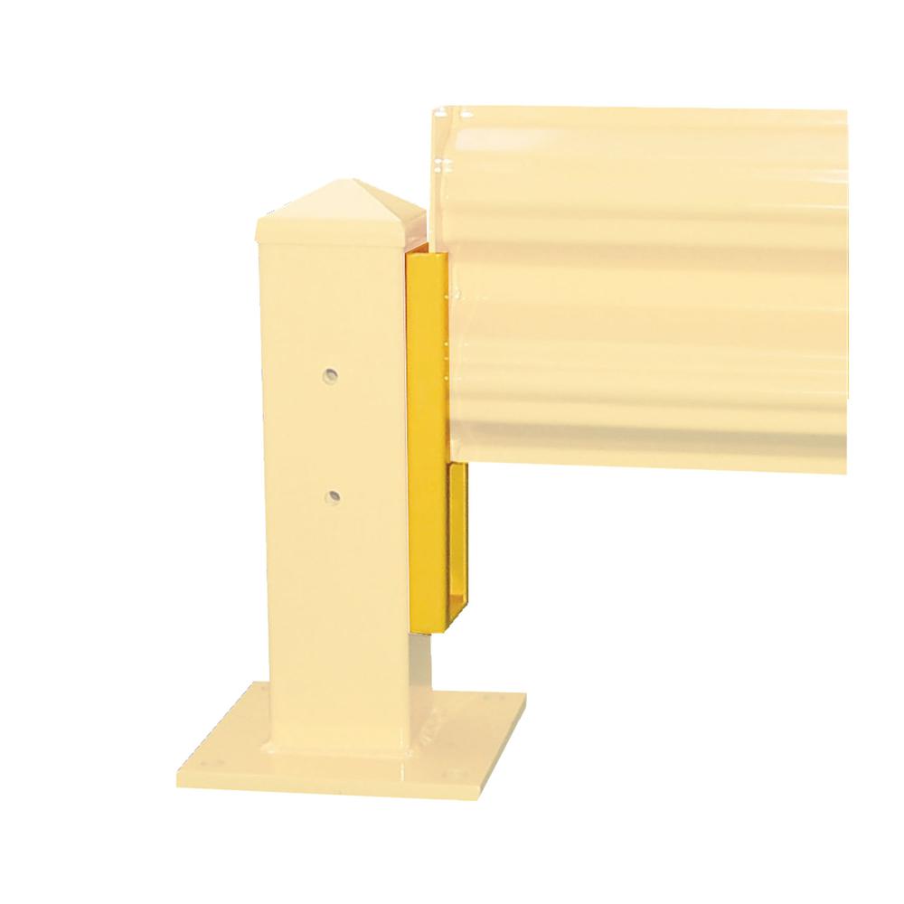 Hallowell Guardrail - Lift-Out Adaptor (pair), 4.5"W x 0.5"D x 15"H, Safety Yellow. Picture 1