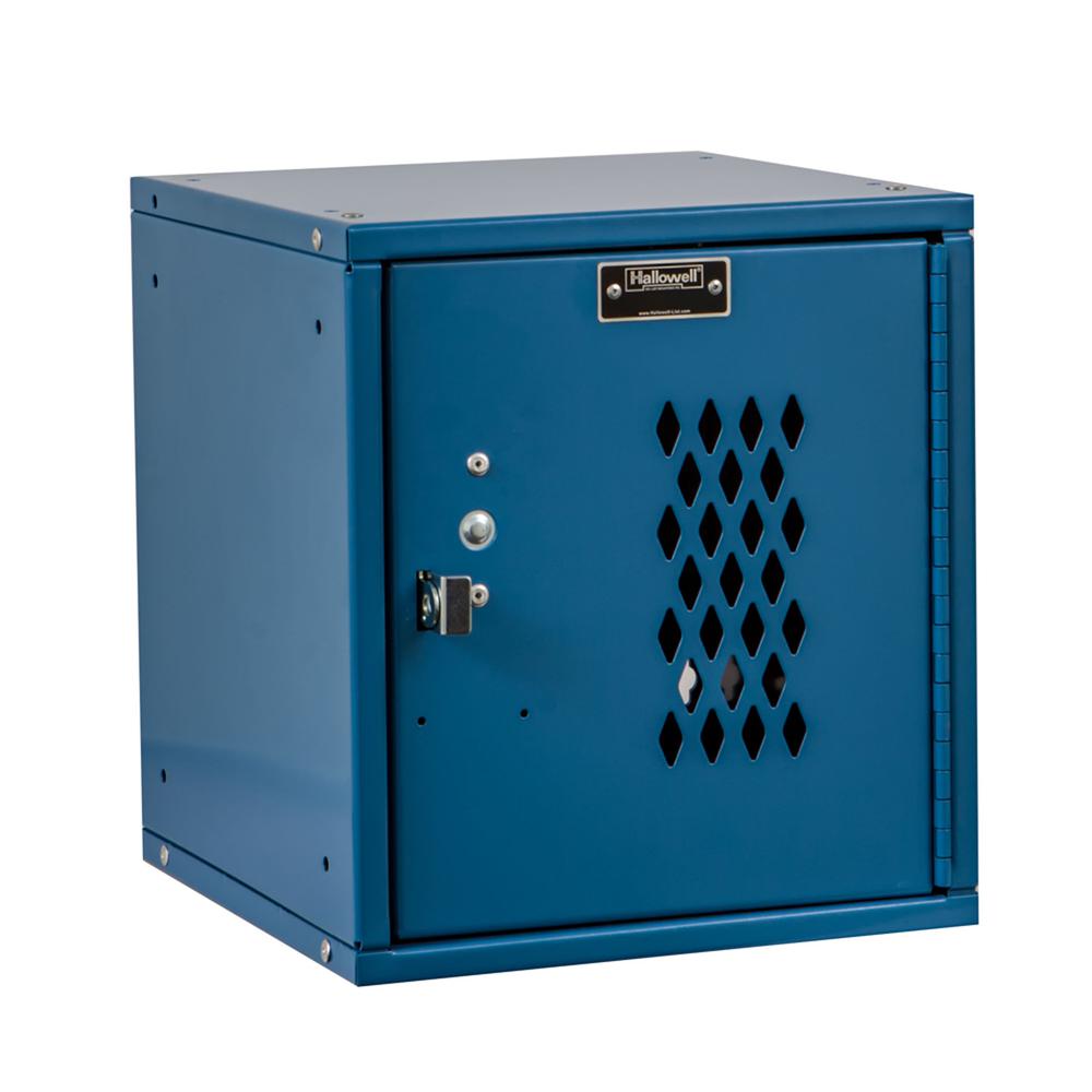 Cubix Modular Locker w/Ventilated Door, Finger Pull Handle, 12"W x 12"D x 12"H, 707 Marine Blue, Single Tier, 1-Wide, Knock-Down. Picture 4