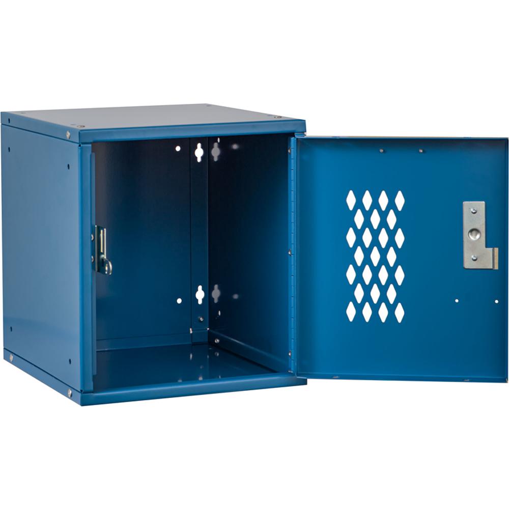 Cubix Modular Locker w/Ventilated Door, Finger Pull Handle, 12"W x 12"D x 12"H, 707 Marine Blue, Single Tier, 1-Wide, Knock-Down. Picture 3