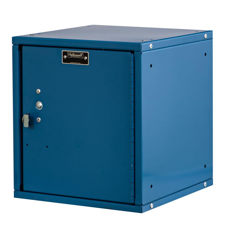 Cubix Modular Locker w/Solid Door, Finger Pull Handle, 12"W x 12"D x 12"H, 707 Marine Blue, Single Tier, 1-Wide, Knock-Down. Picture 1