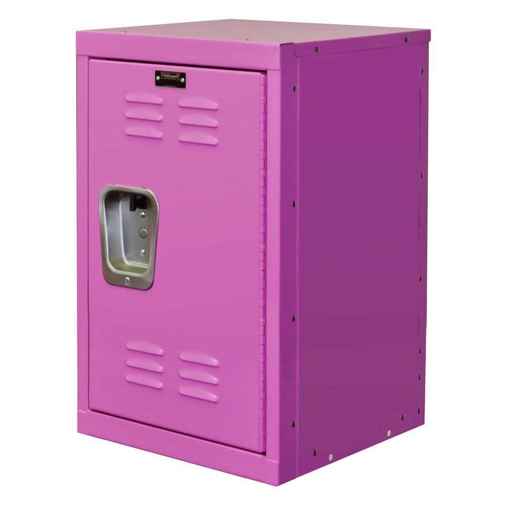 Hallowell Kid Mini Locker, 15"W x 15"D x 24"H, 1133 Bubble Gum (pink), Single Tier, 1-Wide, Knock-Down. Picture 2