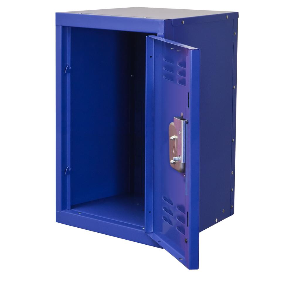 Hallowell Kid Mini Locker, 15"W x 15"D x 24"H, 717 Grand Slam (blue), Single Tier, 1-Wide, Knock-Down. Picture 1