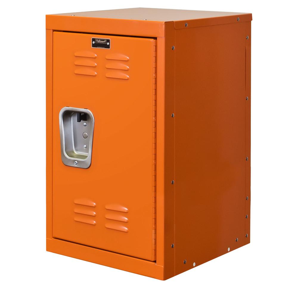 Hallowell Kid Mini Locker, 15"W x 15"D x 24"H, 728 Hoop (orange), Single Tier, 1-Wide, Knock-Down. Picture 2