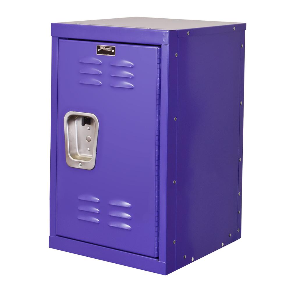 Hallowell Kid Mini Locker, 15"W x 15"D x 24"H, 720 Pep Rally (purple), Single Tier, 1-Wide, Knock-Down. Picture 2