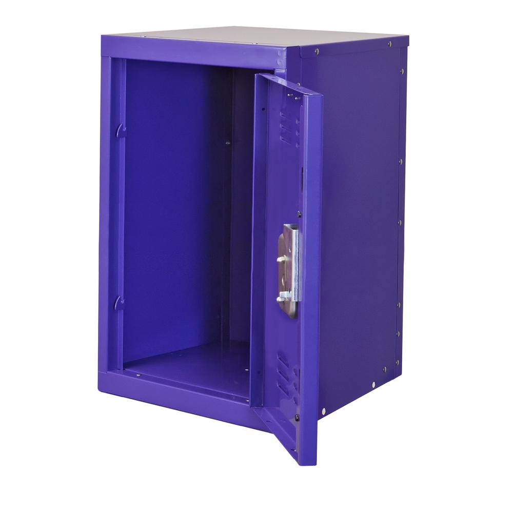 Hallowell Kid Mini Locker, 15"W x 15"D x 24"H, 720 Pep Rally (purple), Single Tier, 1-Wide, Knock-Down. Picture 1