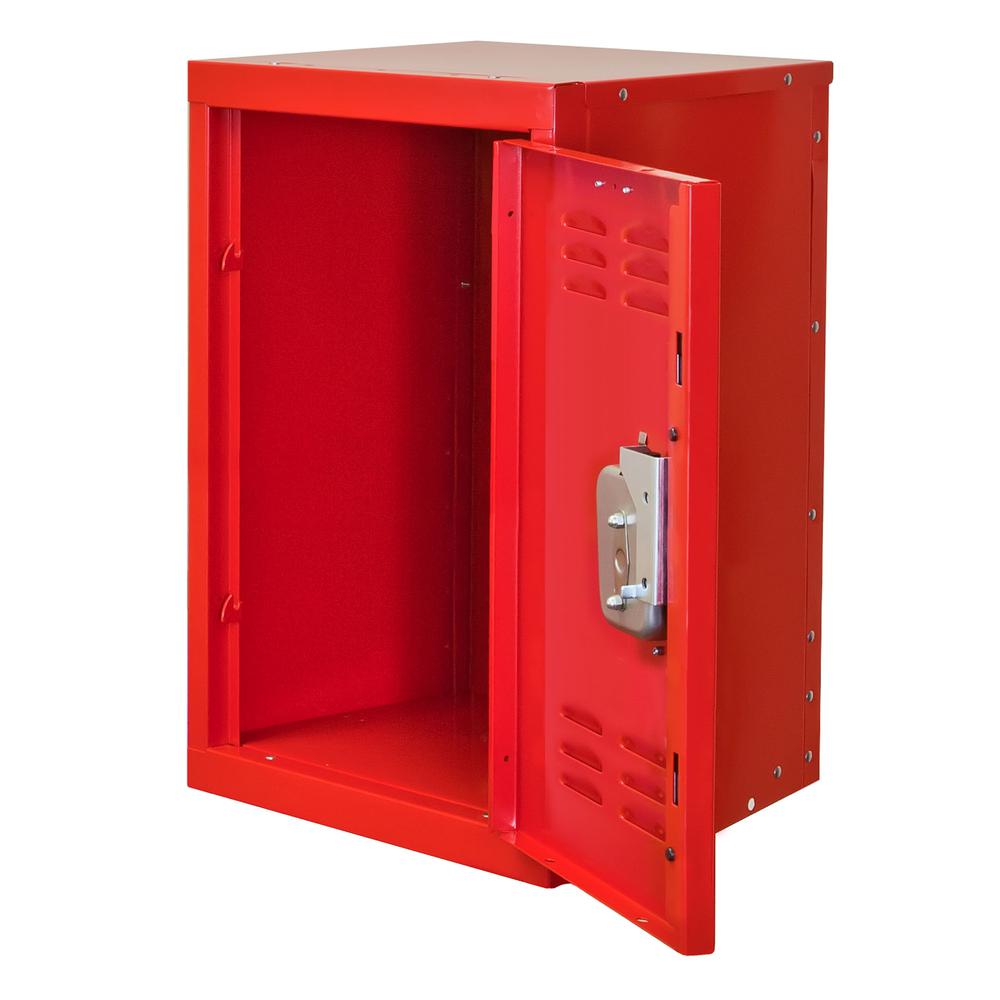 Hallowell Kid Mini Locker, 15"W x 15"D x 24"H, 721 Relay Red (red), Single Tier, 1-Wide, Knock-Down. Picture 1