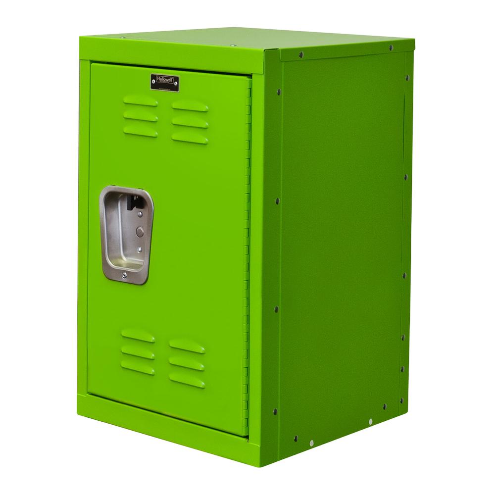 Hallowell Kid Mini Locker, 15"W x 15"D x 24"H, 1134 Sour Apple (green), Single Tier, 1-Wide, Knock-Down. Picture 2