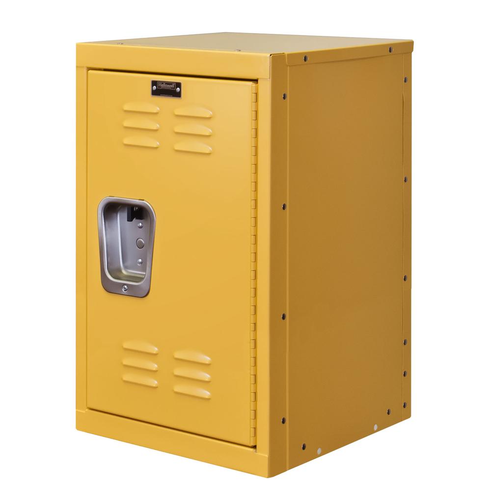 Hallowell Kid Mini Locker, 15"W x 15"D x 24"H, 723 Trophy (yellow), Single Tier, 1-Wide, Knock-Down. Picture 2