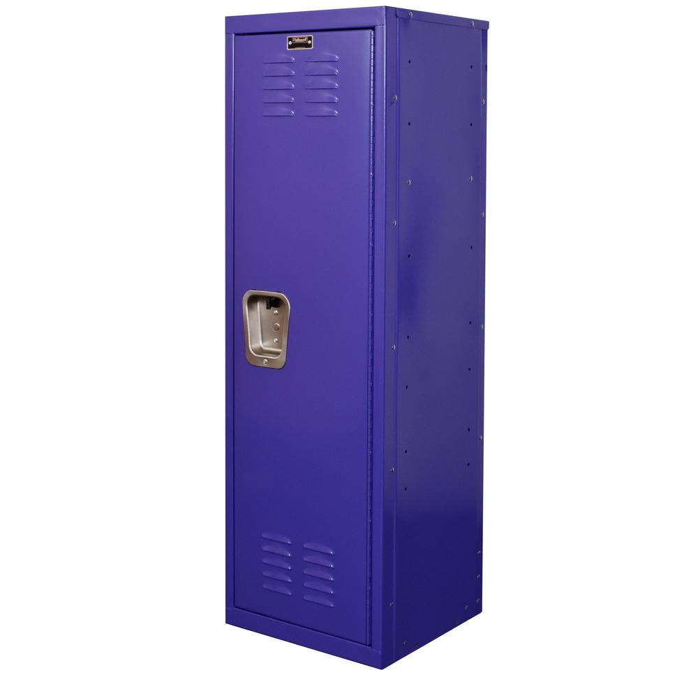 Hallowell Kid Locker, 15"W x 15"D x 48"H, 720 Pep Rally (purple), Single Tier, 1-Wide, Knock-Down. Picture 2