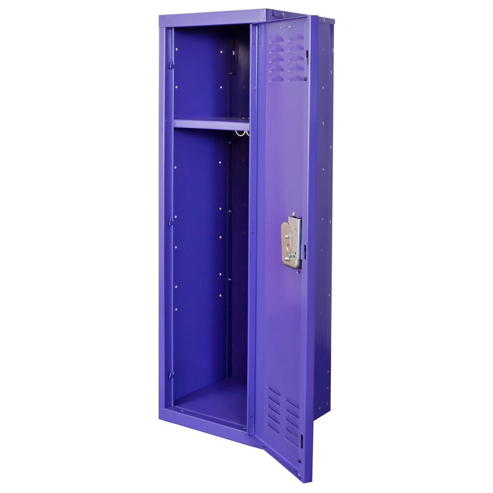 Hallowell Kid Locker, 15"W x 15"D x 48"H, 720 Pep Rally (purple), Single Tier, 1-Wide, Knock-Down. Picture 1