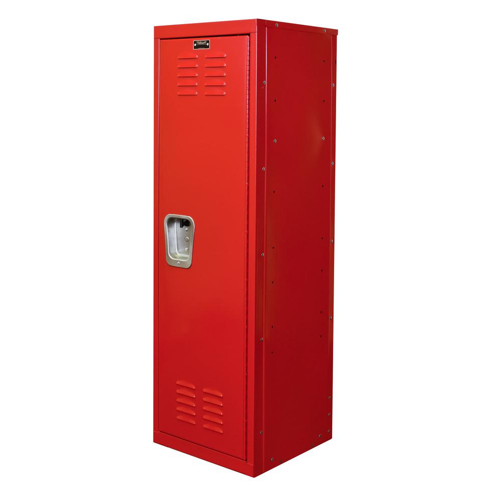 Hallowell Kid Locker, 15"W x 15"D x 48"H, 721 Relay Red (red), Single Tier, 1-Wide, Knock-Down. Picture 2