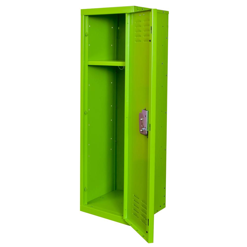 Hallowell Kid Locker, 15"W x 15"D x 48"H, 1134 Sour Apple (green), Single Tier, 1-Wide, Knock-Down. Picture 1