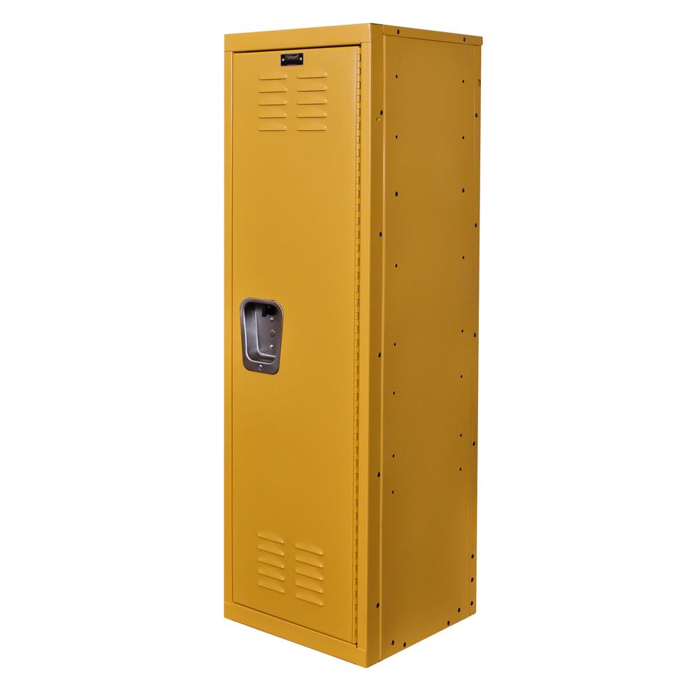 Hallowell Kid Locker, 15"W x 15"D x 48"H, 723 Trophy (yellow), Single Tier, 1-Wide, Knock-Down. Picture 2