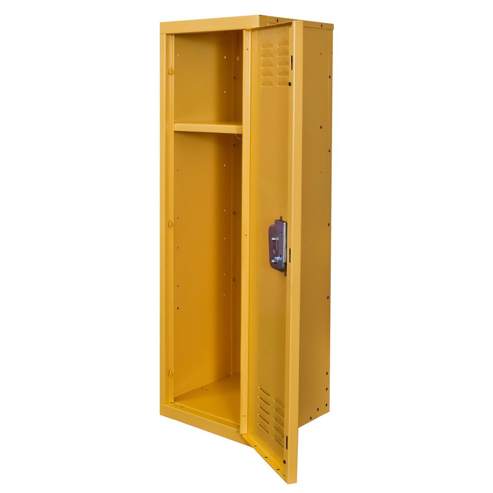 Hallowell Kid Locker, 15"W x 15"D x 48"H, 723 Trophy (yellow), Single Tier, 1-Wide, Knock-Down. Picture 1