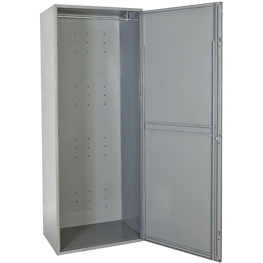 Hallowell Uniform Exchange Locker, 32.563"W x 21"D x 84"H, 725 Hallowell Gray, Single Tier - Single Door, 1-Wide, Assembled. Picture 1