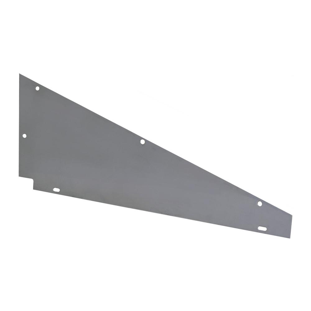 Hallowell Individual Slope Top End Closure, 18"D x 6"H, Stainless Steel. Picture 1