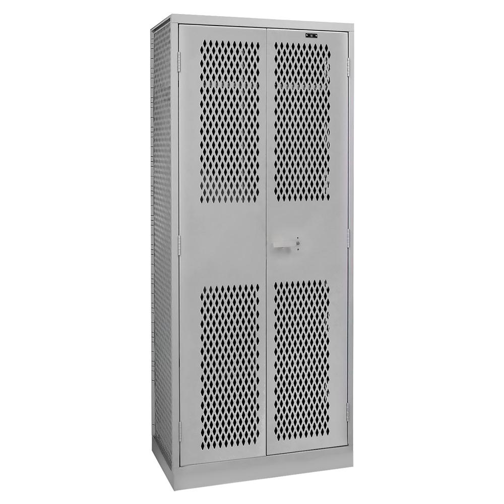 Hallowell TA50 Equipment Storage Locker, 42"W x 24"D x 78"H, 725 Dark Gray, Single Tier, Double Door, 1-Wide, All-Welded. Picture 1