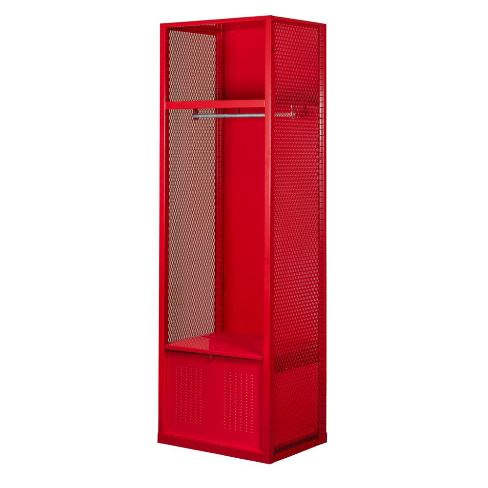 Welded Sport Locker, 24'W x 24"D x 74-3/4"H, 721 Relay Red, Open Front, 1-wide, Welded. Picture 2
