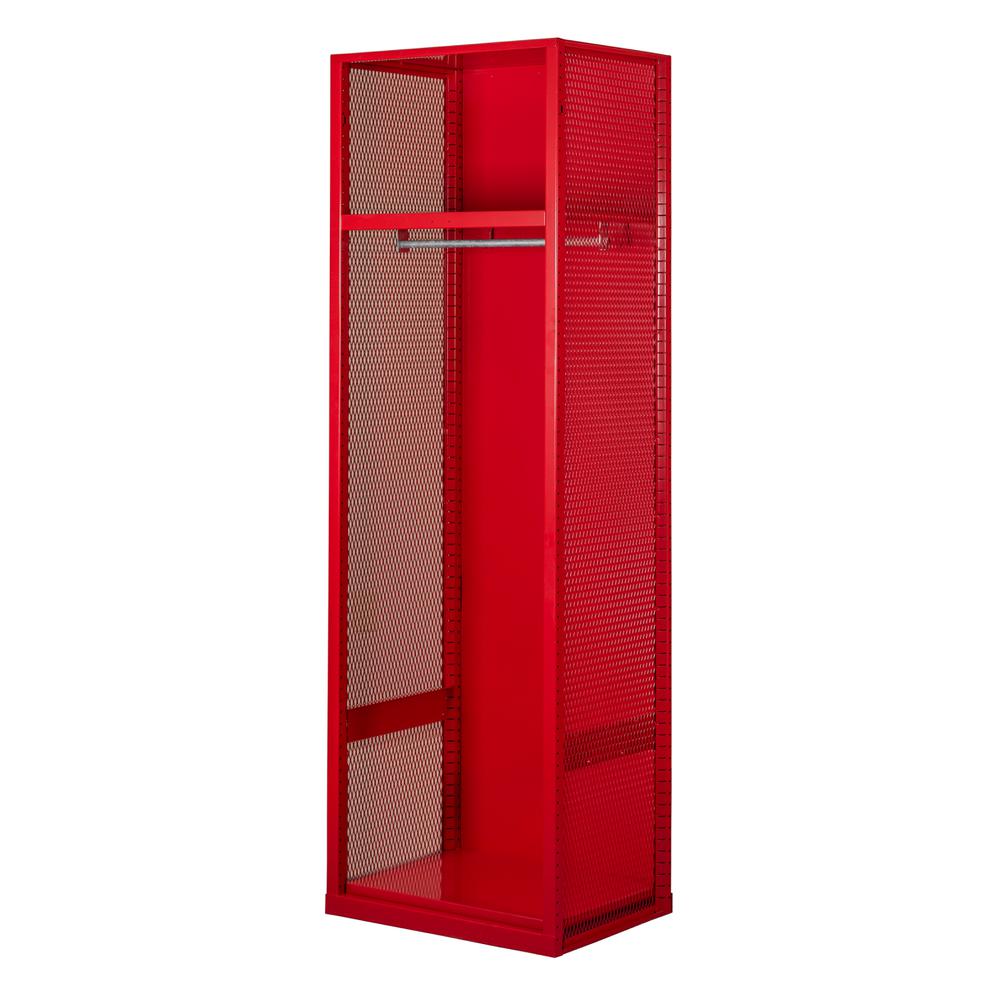Welded Sport Locker, 24"W x 24"D x 74-3/4"H, 721 Relay Red, Open Front, 1 - wide, Welded. Picture 2