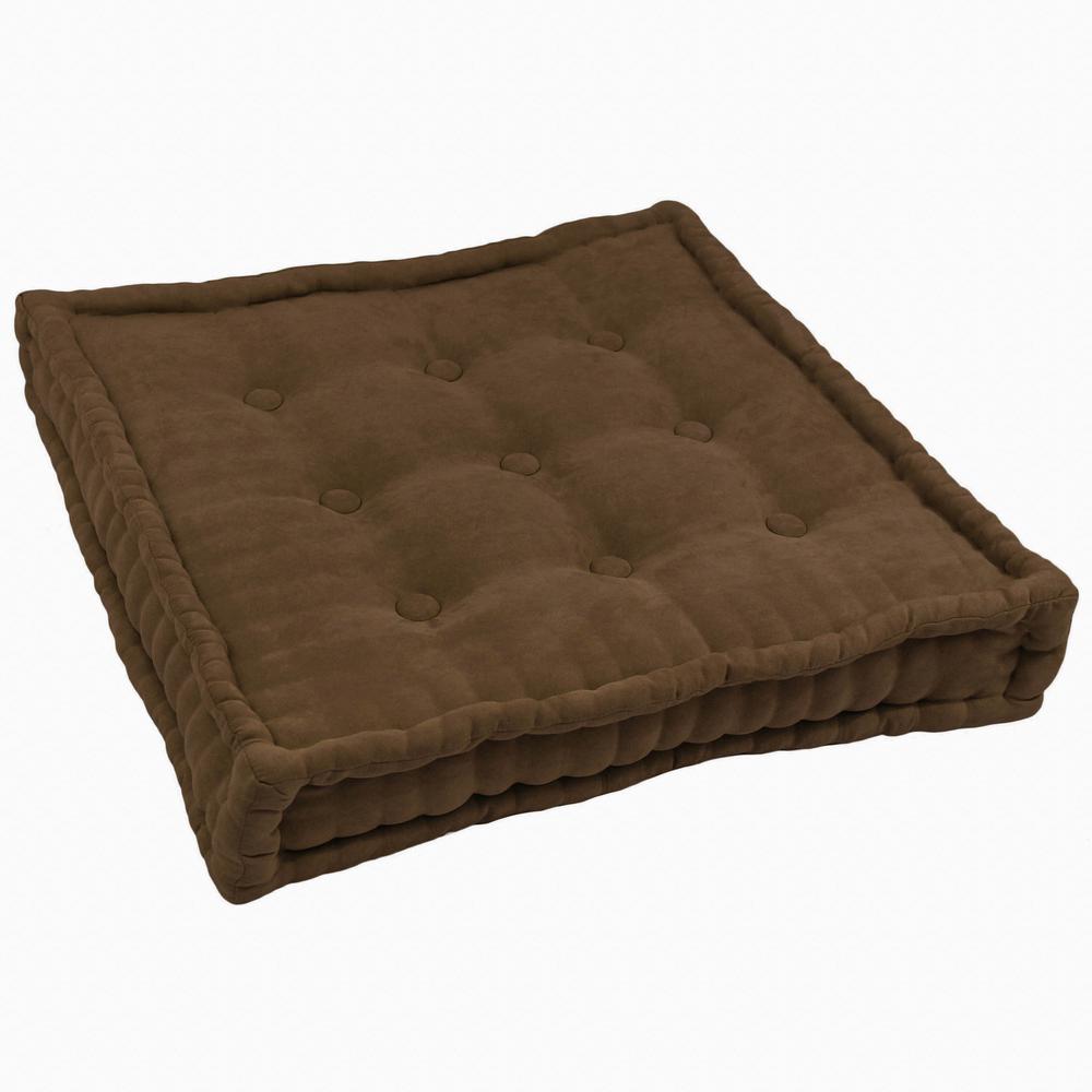 25-inch Square Corder Floor Pillow with Button Tufts. Picture 1