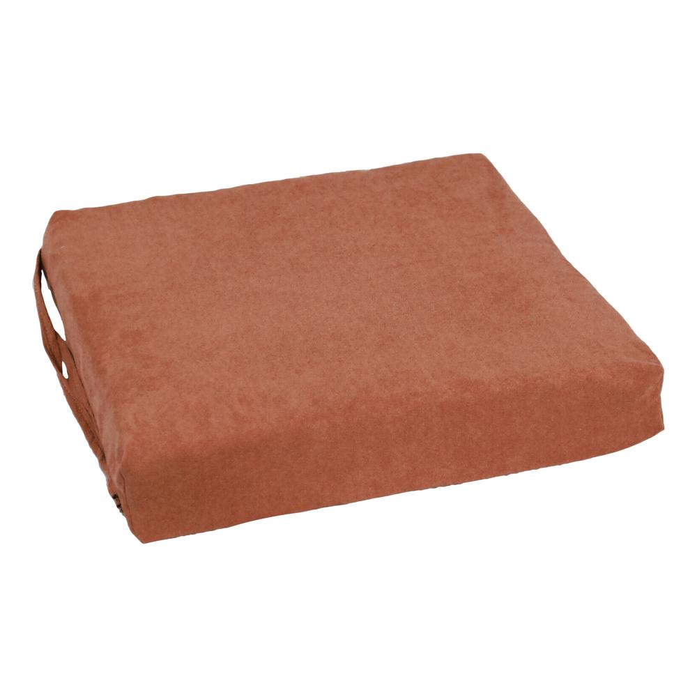 Blazing Needles Indoor 16" x 16" Microsuede Chair Cushion, Spice. Picture 3