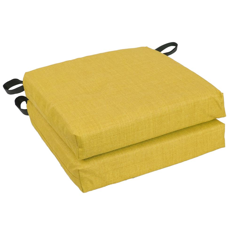 Blazing Needles 16-inch Outdoor Cushion, Lemon. Picture 1