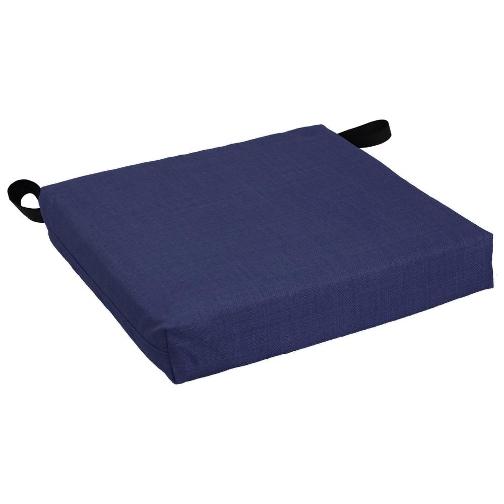 Blazing Needles 16-inch Outdoor Cushion, Azul. Picture 3