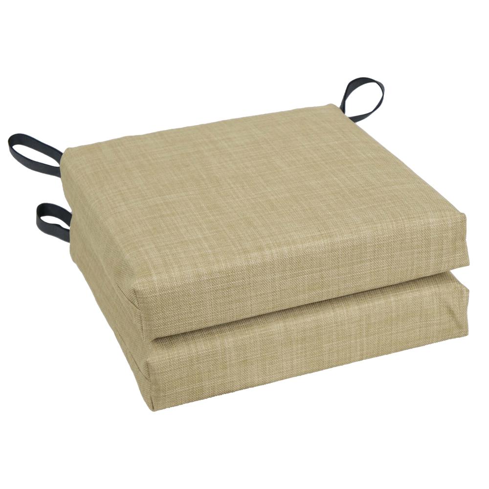 Blazing Needles 16-inch Outdoor Cushion, Sandstone. Picture 1