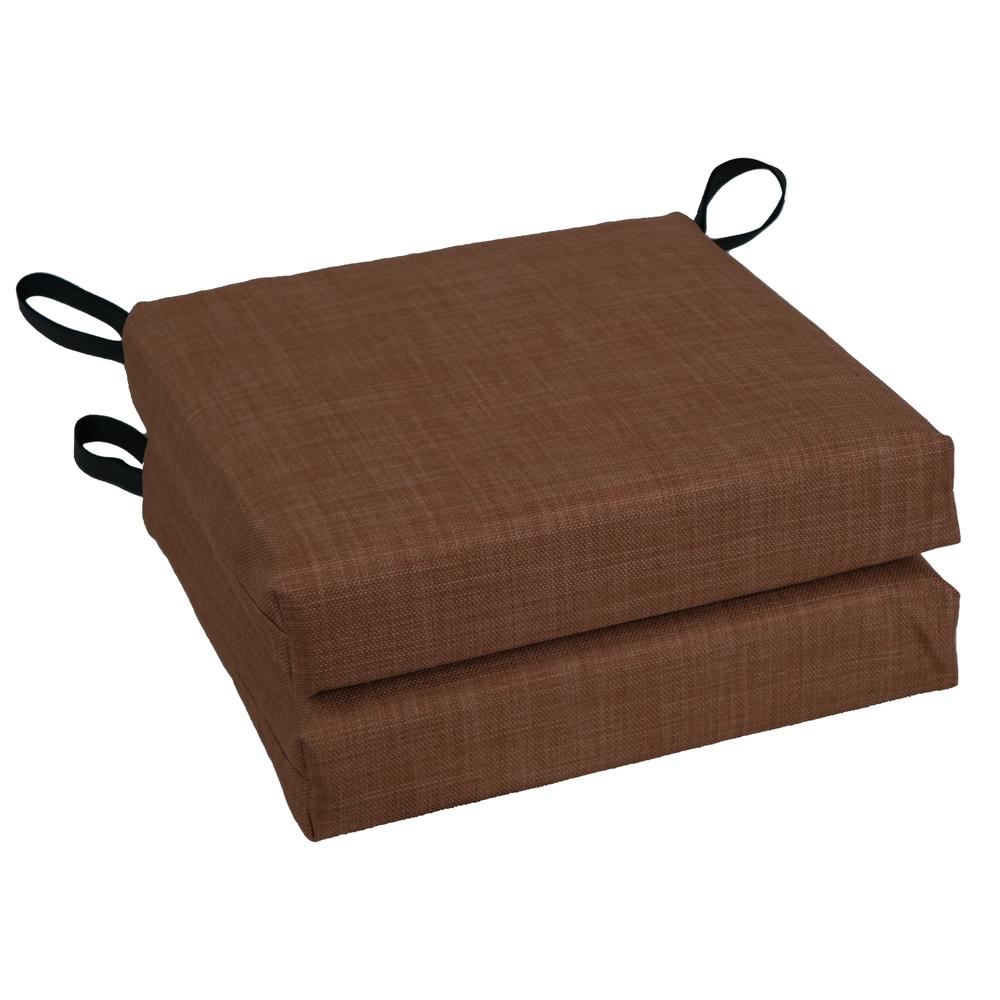 Blazing Needles 16-inch Outdoor Cushion, Cocoa. Picture 1