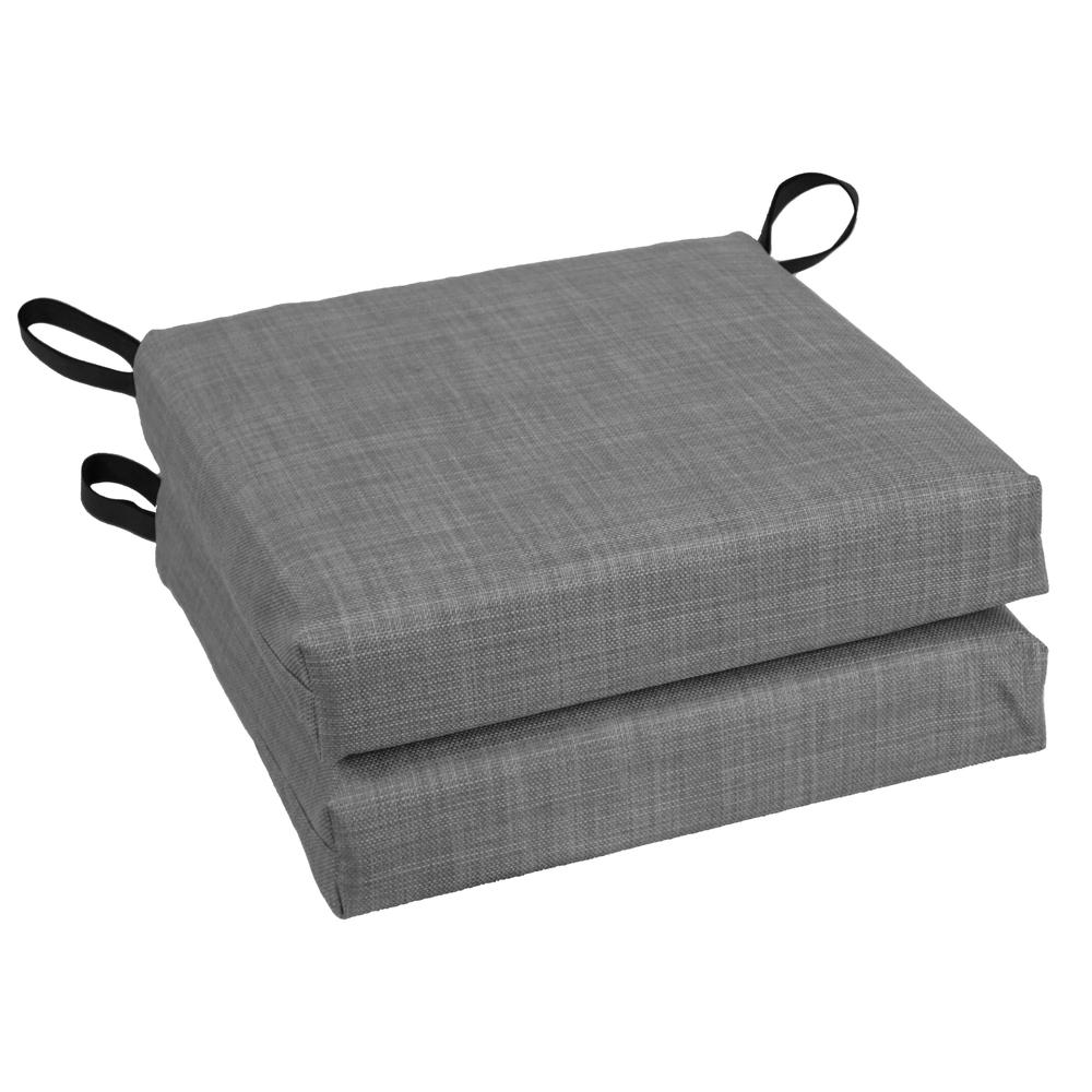 Blazing Needles 16-inch Outdoor Cushion, Cool Gray. Picture 1