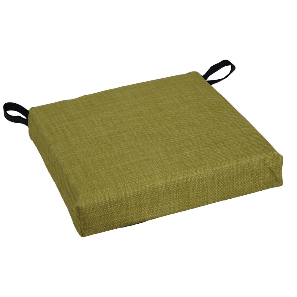 Blazing Needles Set of 4 Outdoor Chair Cushions, Avocado. Picture 3