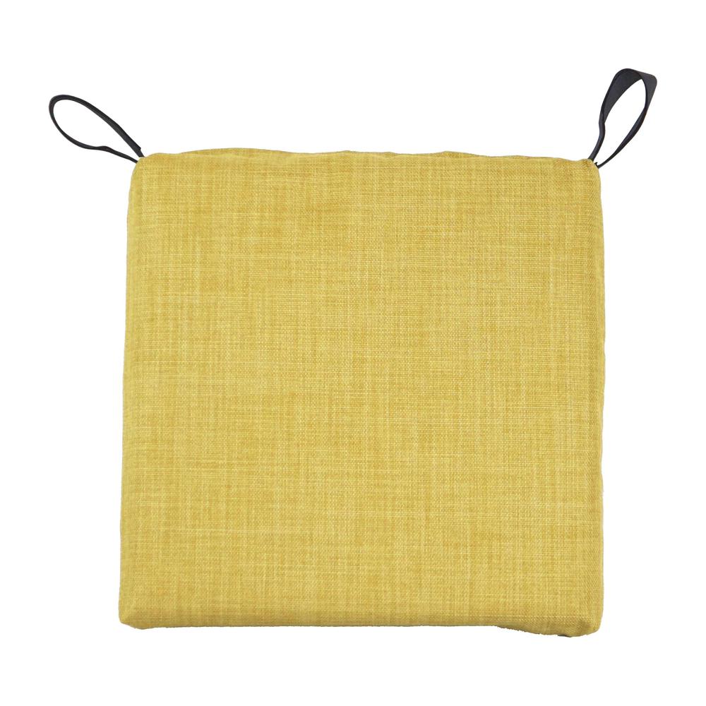 Blazing Needles Set of 4 Outdoor Chair Cushions, Lemon. Picture 2