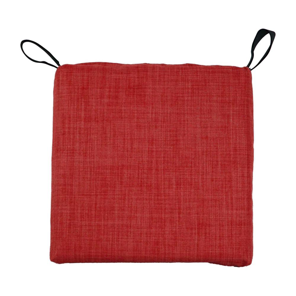 Blazing Needles Set of 4 Outdoor Chair Cushions, Paprika. Picture 2
