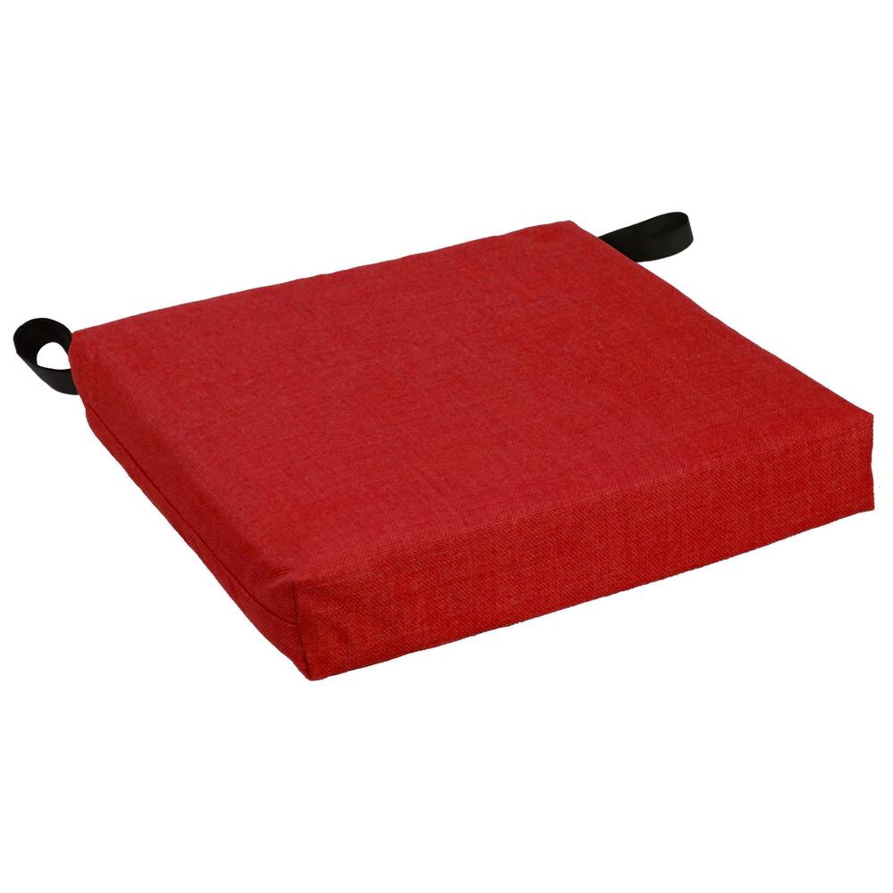 Blazing Needles Set of 4 Outdoor Chair Cushions, Paprika. Picture 3