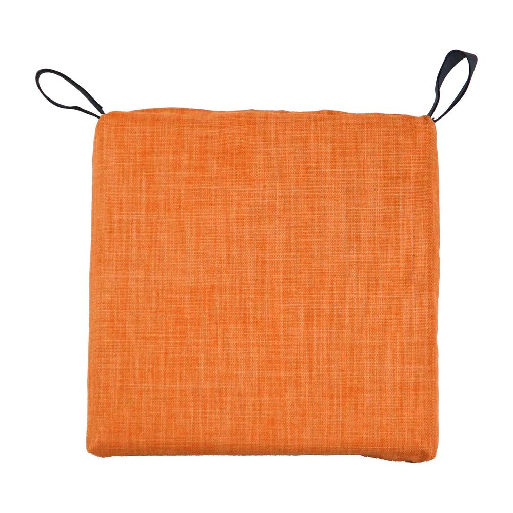 Blazing Needles Set of 4 Outdoor Chair Cushions, Tangerine Dream. Picture 2