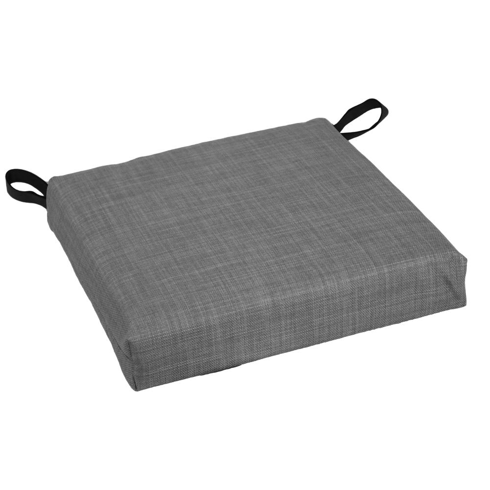 Blazing Needles Set of 4 Outdoor Chair Cushions, Cool Gray. Picture 3