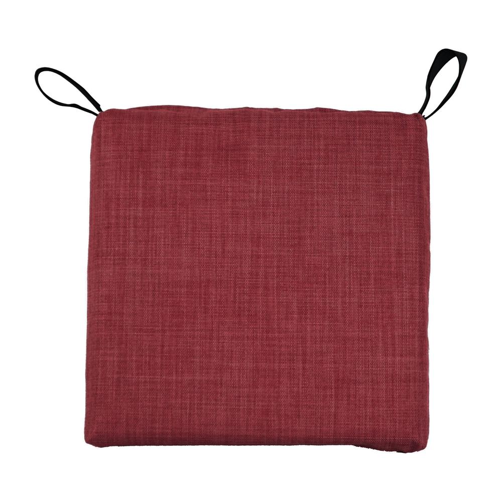 Blazing Needles Set of 4 Outdoor Chair Cushions, Merlot. Picture 2