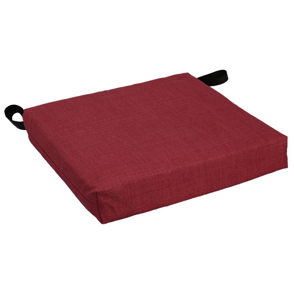 Blazing Needles Set of 4 Outdoor Chair Cushions, Merlot. Picture 3
