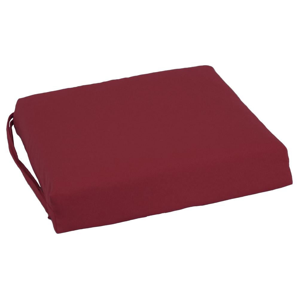 Blazing Needles Set of 4 Indoor Twill Chair Cushions, Burgundy. Picture 3
