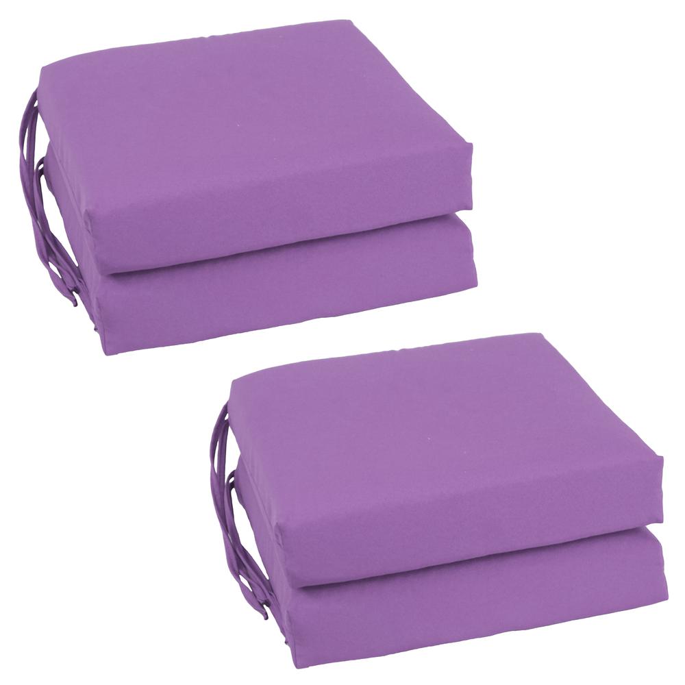 Blazing Needles Set of 4 Indoor Twill Chair Cushions, Grape. Picture 1