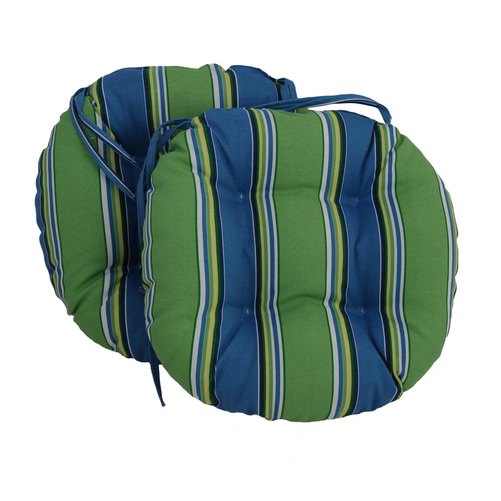16-inch Outdoor Spun Polyester Tufted Chair Cushion (Set of 2). Picture 1