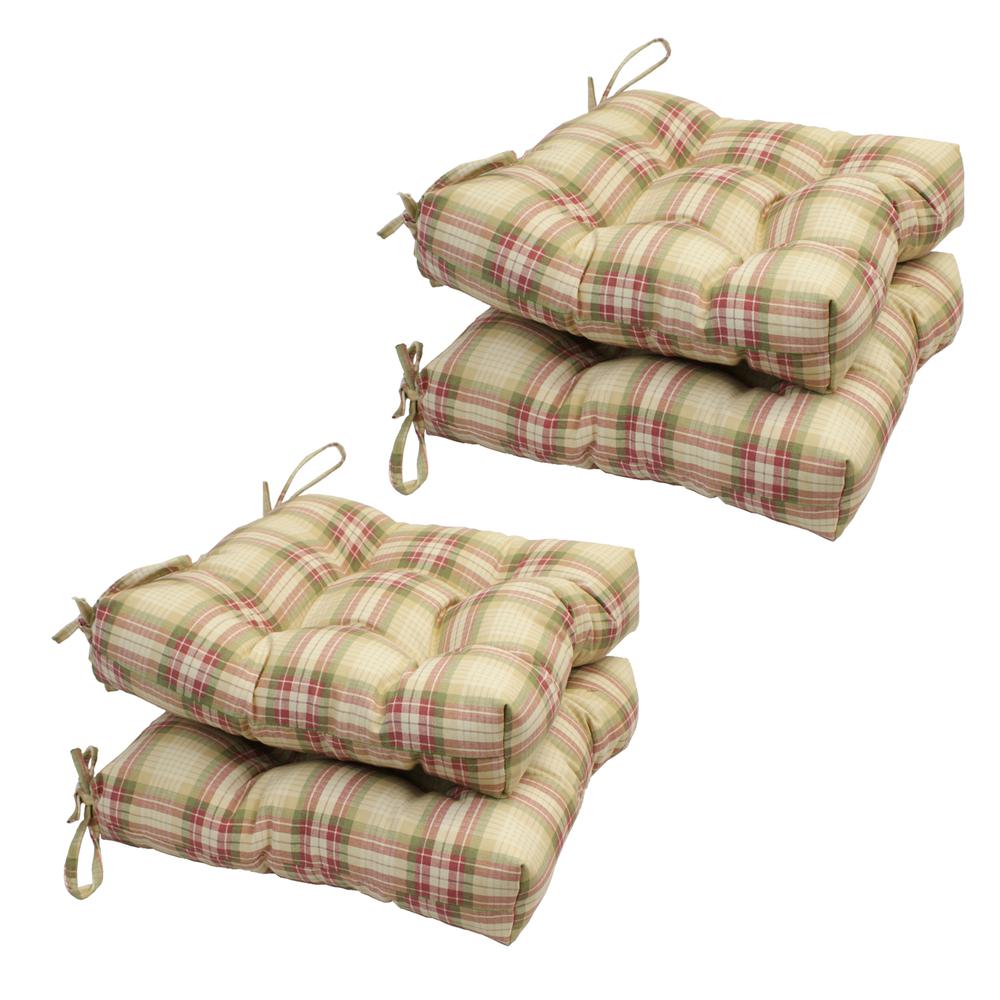 16-inch Indoor Square Tufted Chair Cushions (Set of 4)  916X16SQ-T-4CH-ID-050. Picture 1