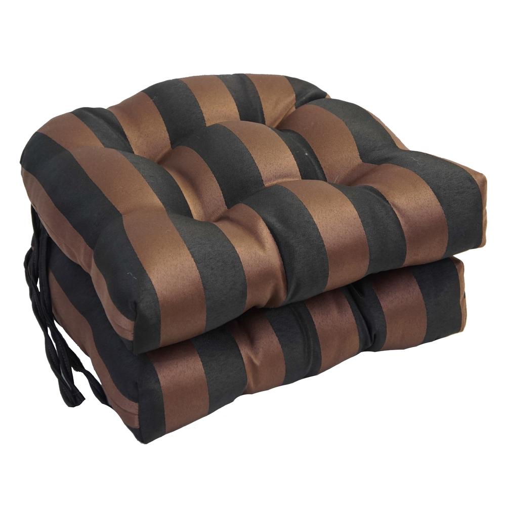 16-inch Spun Polyester Outdoor U-shaped Tufted Chair Cushions (Set of 2) 916X16US-T-2CH-OD-043. Picture 1