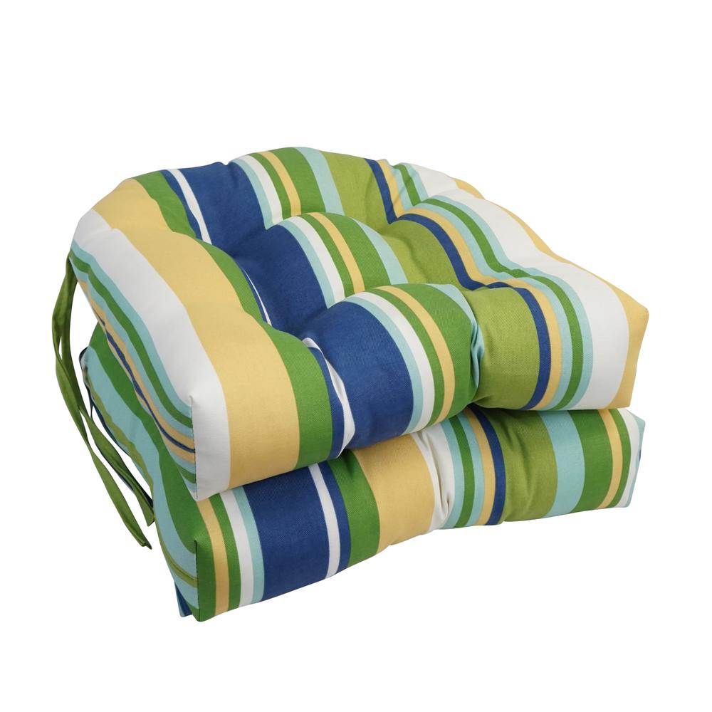16-inch Spun Polyester Outdoor U-shaped Tufted Chair Cushions (Set of 2) 916X16US-T-2CH-OD-172. Picture 1