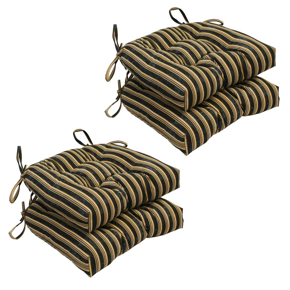 16-inch U-shaped Tufted Chair Cushions (Set of 4) 916X16US-T-4CH-ID-018. Picture 1