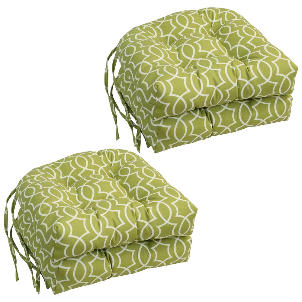 16-inch Spun Polyester Outdoor U-shaped Tufted Chair Cushions (Set of 4) 916X16US-T-4CH-OD-192. Picture 1