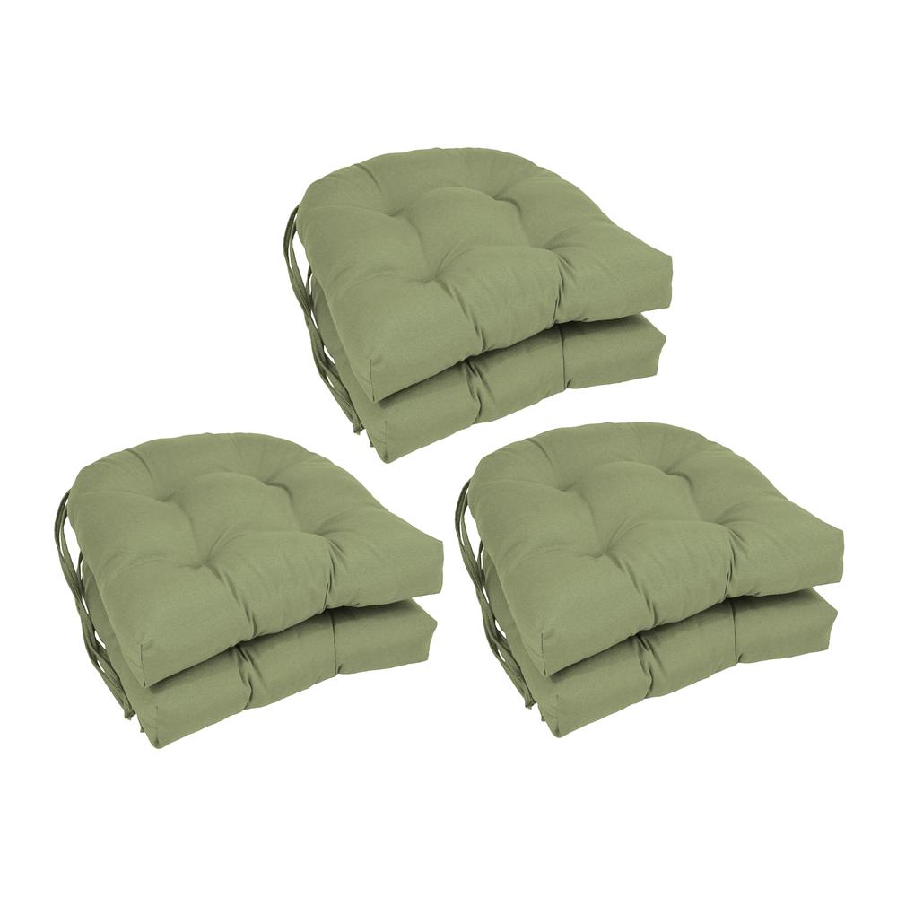 Blazing Needles Twill U-Shaped Indoor Chair Cushion - Set of 2