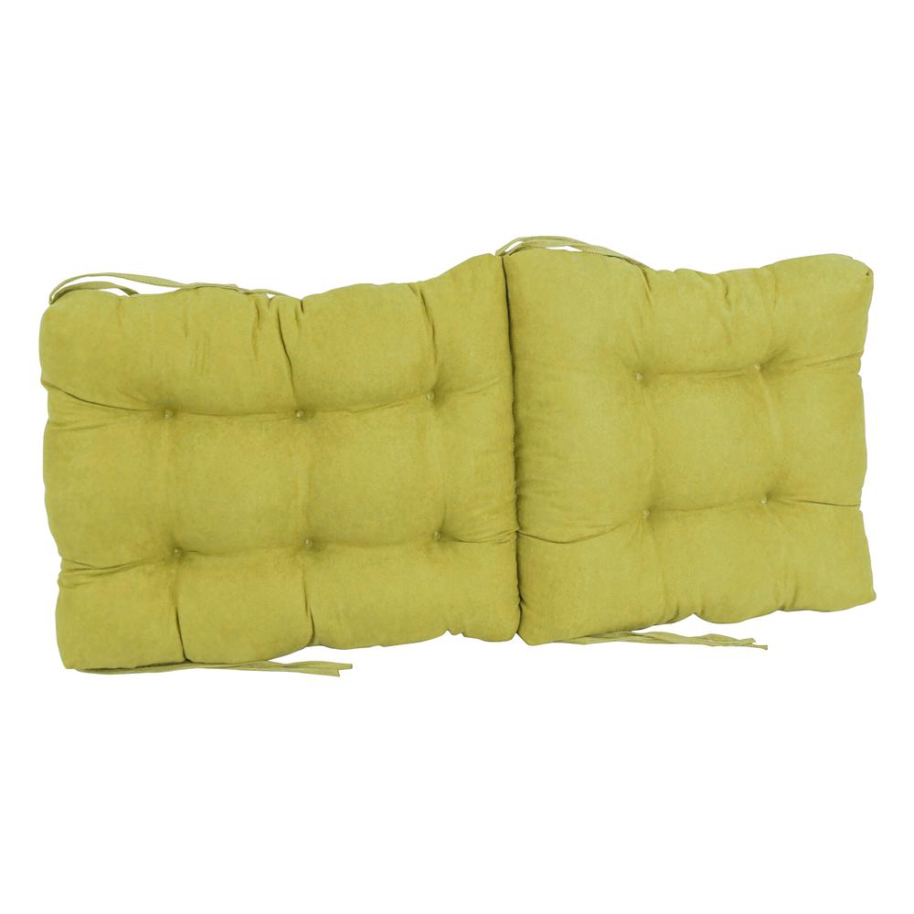 18-inch by 38-inch Solid Microsuede Tufted Chair Cushion. Picture 2