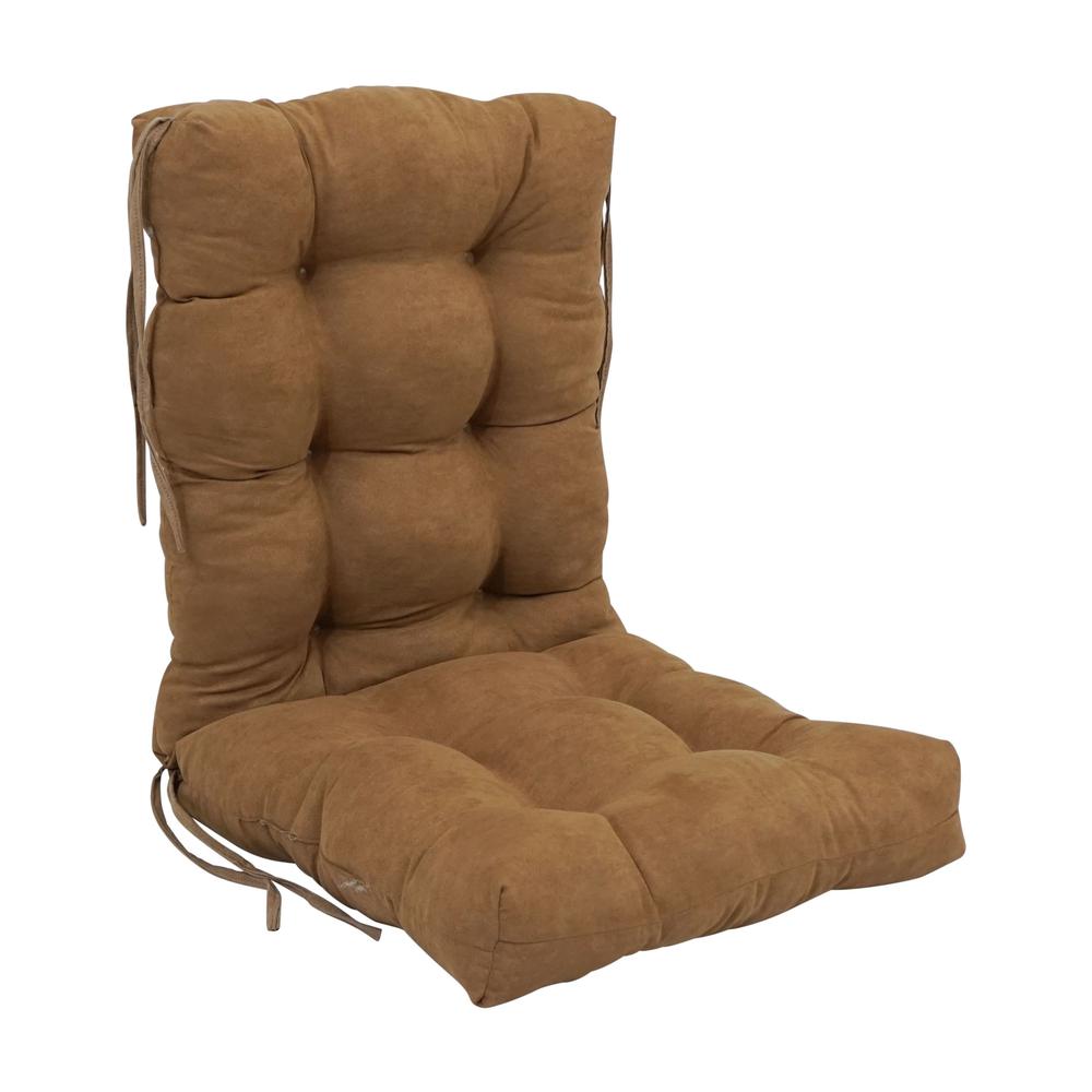 18-inch by 38-inch Solid Microsuede Tufted Chair Cushion. The main picture.