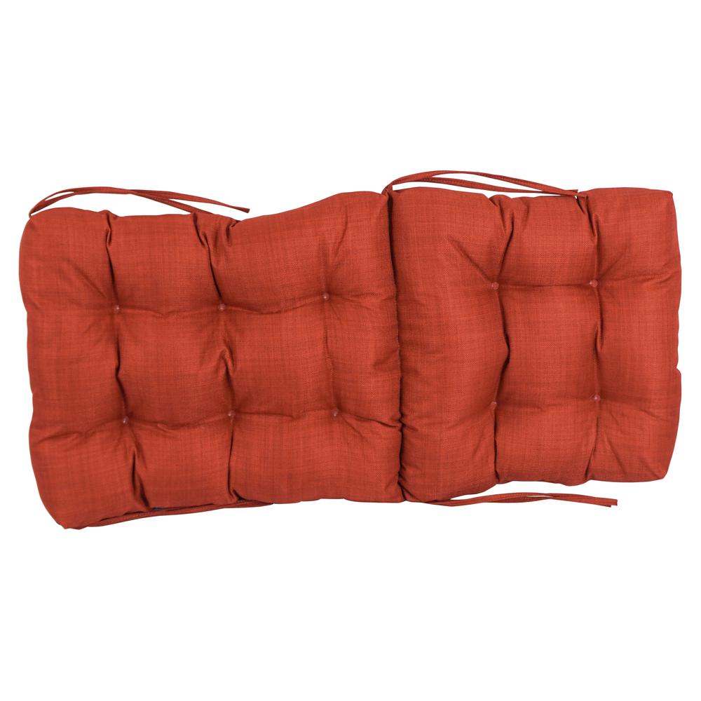 18-inch by 38-inch Spun Polyester Solid Outdoor Tufted Chair Cushion. Picture 2